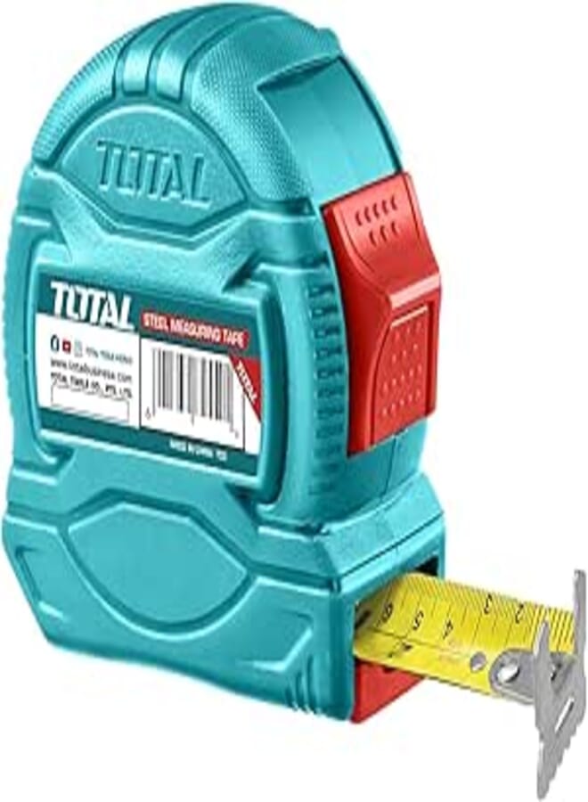 Total TMT34519 Steel Measuring Tape, 5 m x 19 mm Size